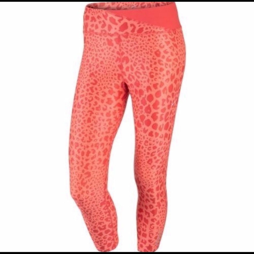 Nike Dri Fit Pink/Coral Leopard Running Leggings